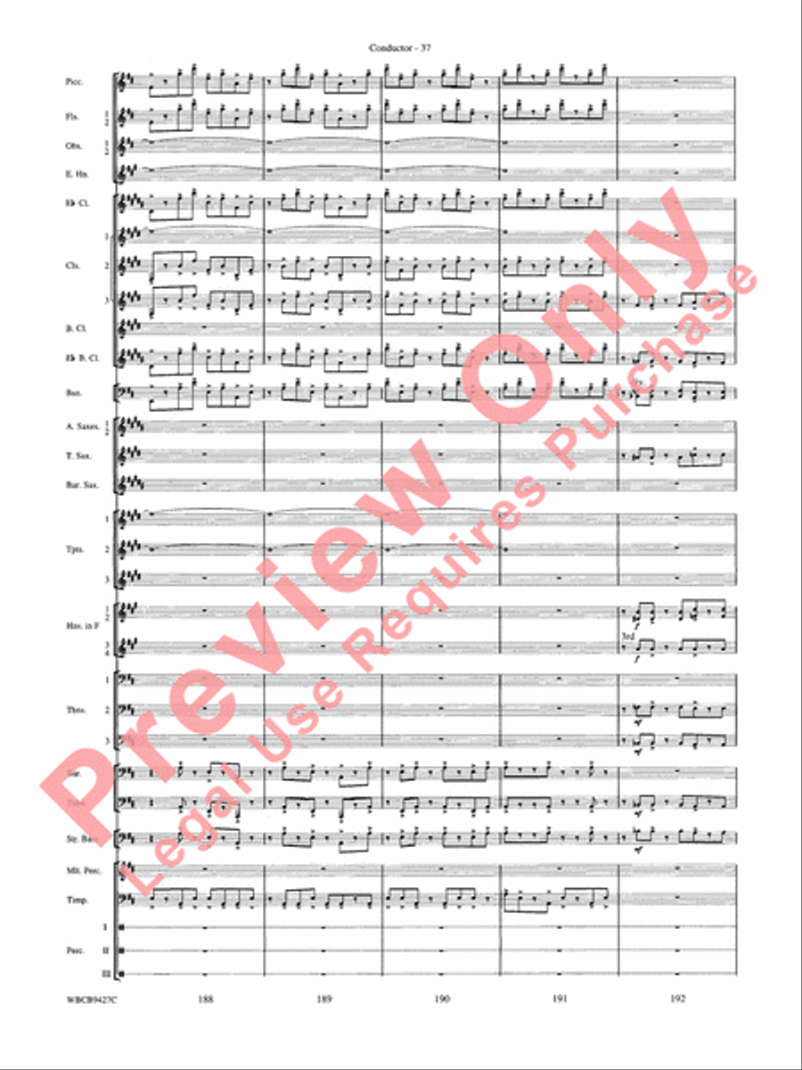 An American in Paris Concert Band scores gallery preview page 39