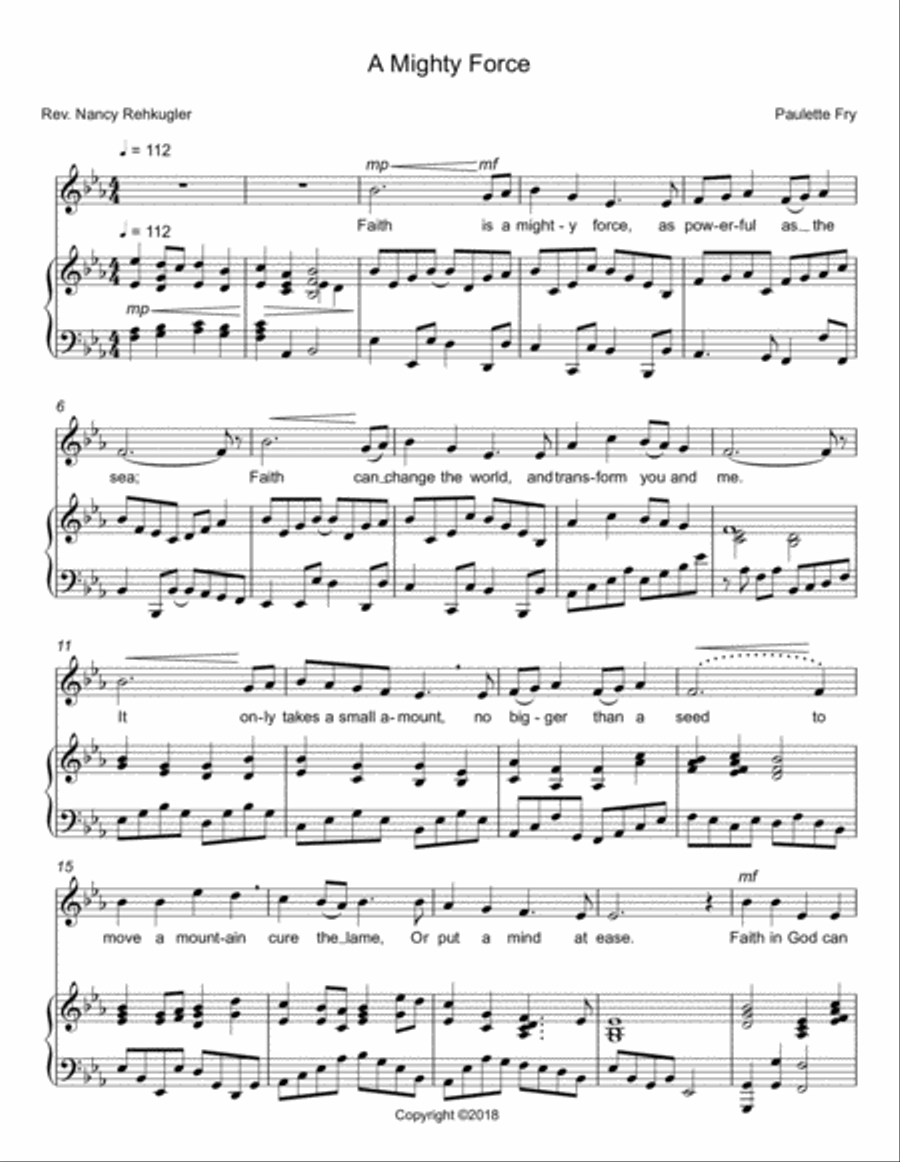A Mighty Force A Mighty Force Voice scores gallery preview page 1
