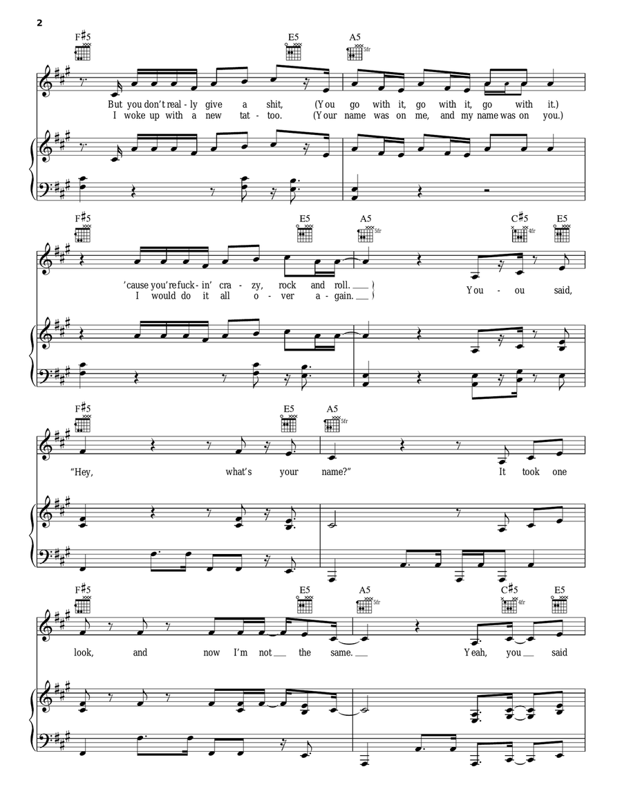 Smile Piano, Vocal, Guitar scores gallery preview page 2