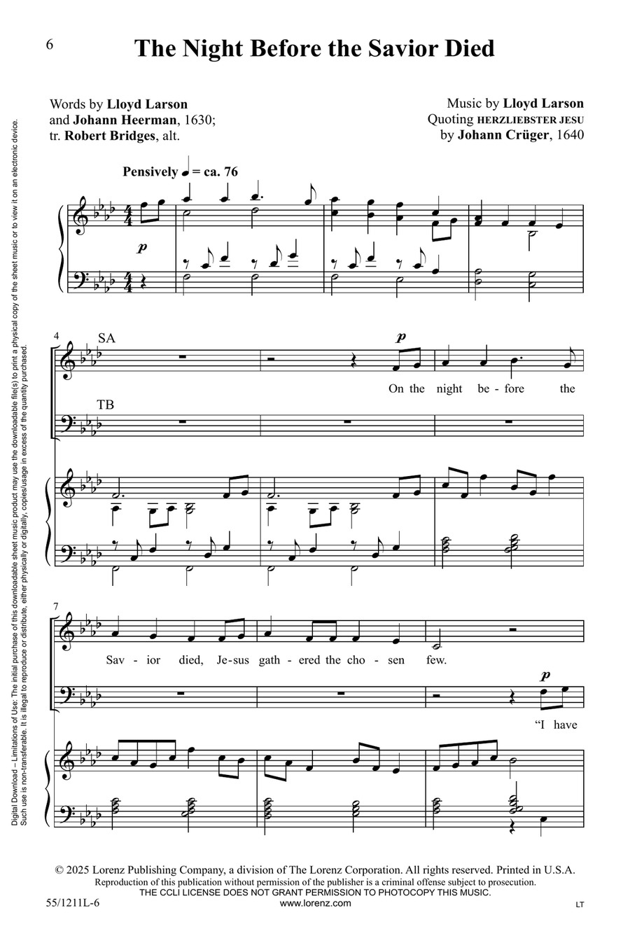 Not My Will, But Yours Choir scores gallery preview page 6