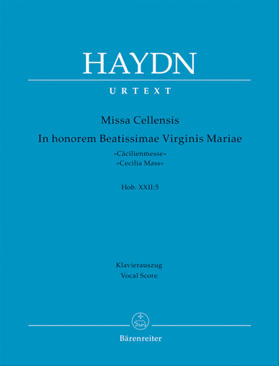 Missa Cellensis in honorem Beatissimae Virginis Mariae Hob.XXII:5 'Cecilia Mass' 4-Part scores gallery preview page 1