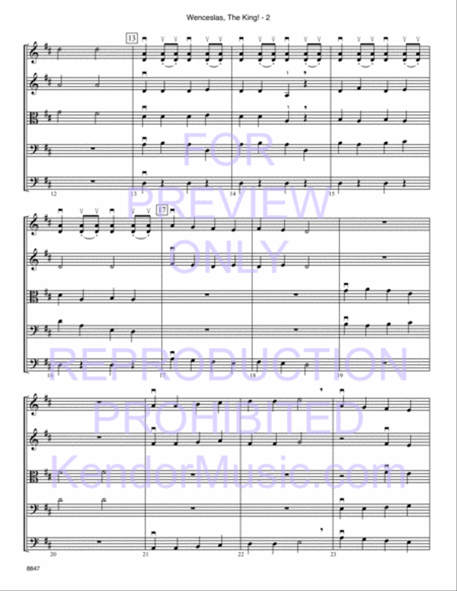 Wenceslas, The King! Wenceslas, The King! String Orchestra scores gallery preview page 4