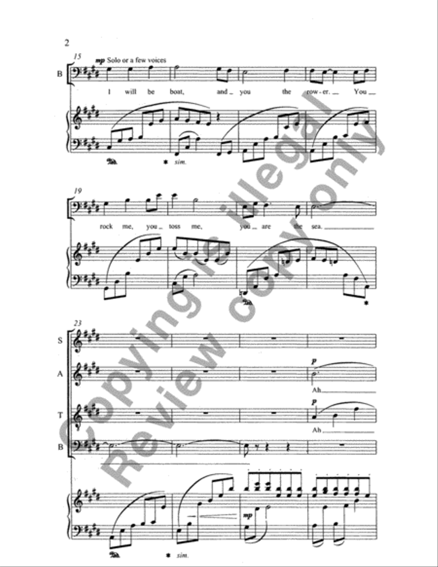 I Will Be Earth (Choral Score) SSATB scores gallery preview page 3