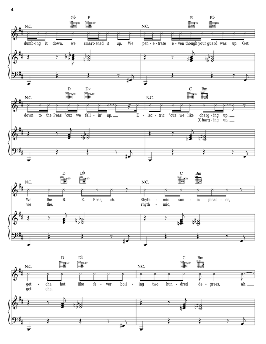 Hands Up Piano, Vocal, Guitar scores gallery preview page 4
