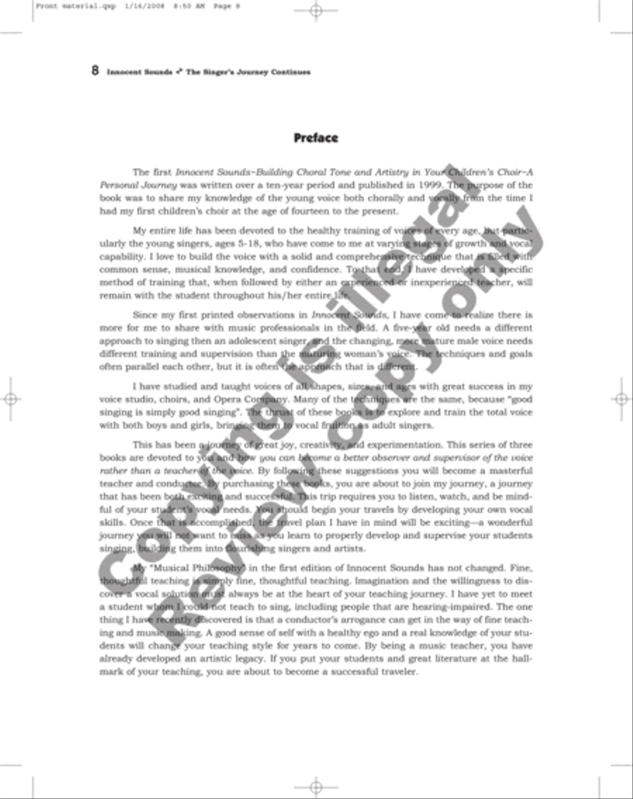 Innocent Sounds: Book 2 The Singer's Journey Continues Voice scores gallery preview page 4