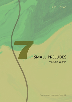 Book cover for 7 small preludes for solo guitar