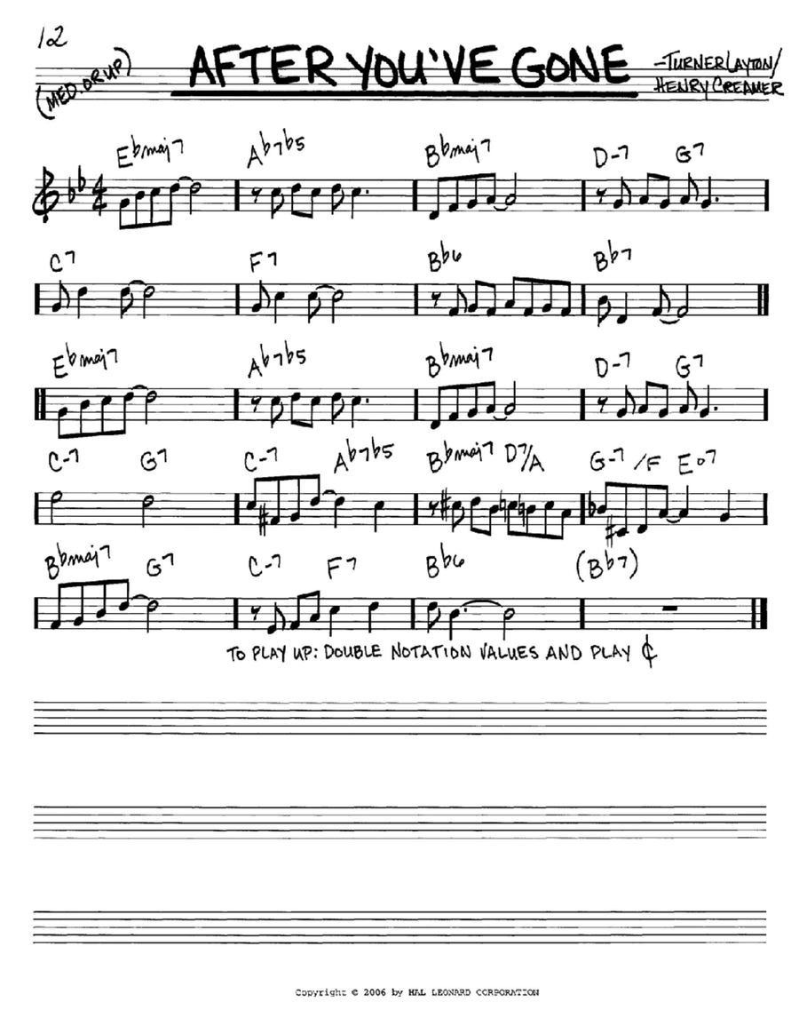 After You've Gone Piano scores gallery preview page 1