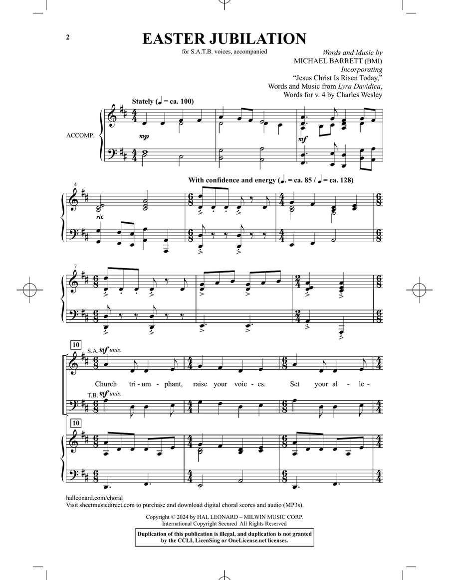 Easter Jubilation 4-Part scores gallery preview page 1