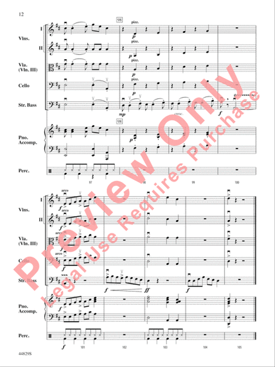 Uno, Dos, Bass! Uno, Dos, Bass! String Orchestra scores gallery preview page 13