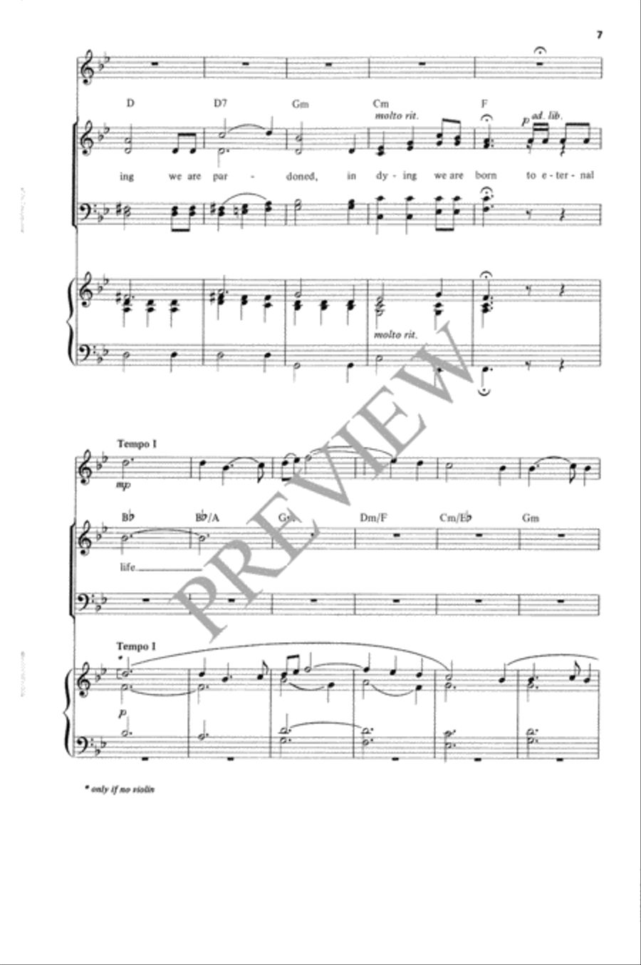 Prayer for Peace 4-Part scores gallery preview page 8