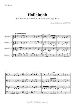 Hallelujah from Messiah by Handel for French Horn Quartet