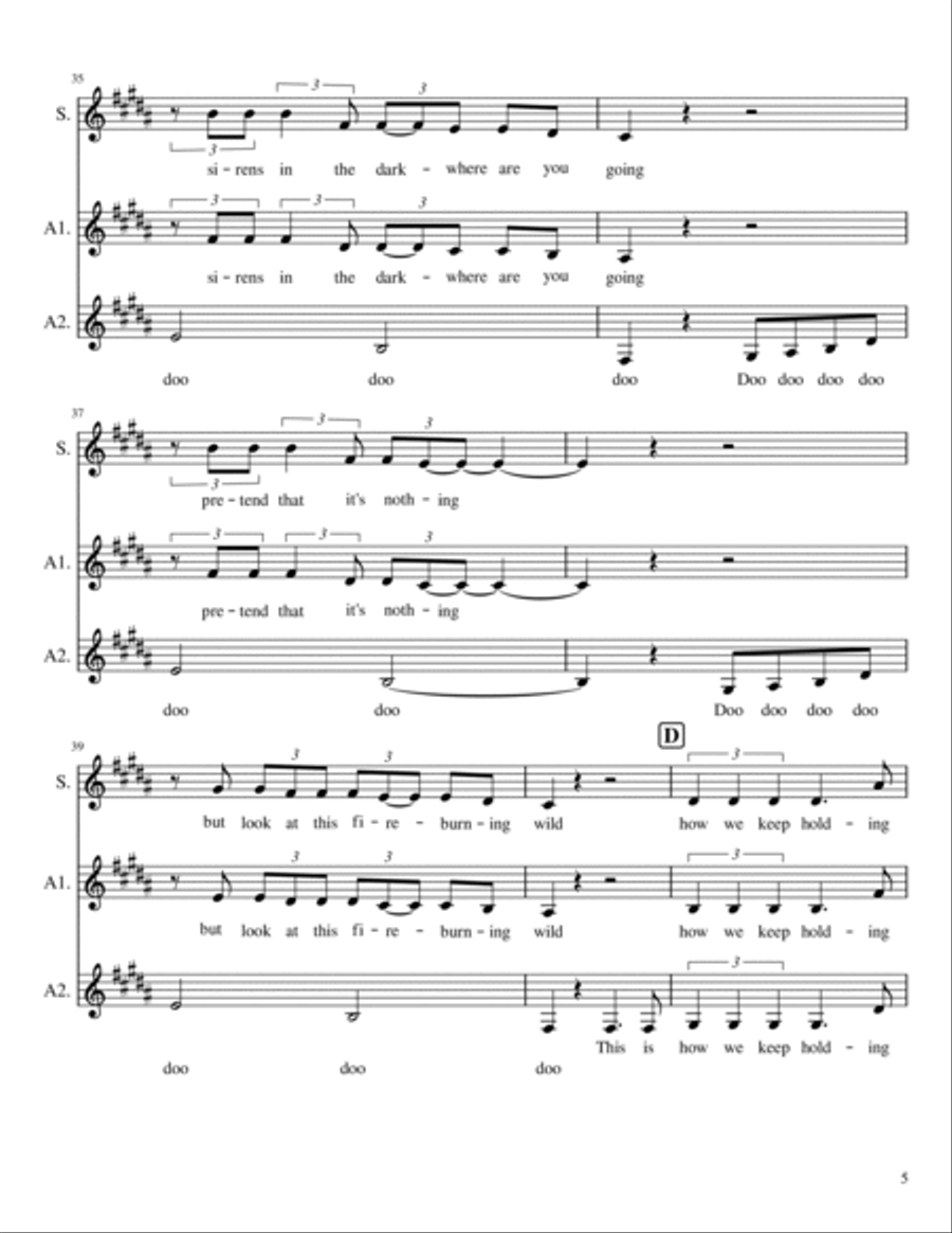 Singing From The Windows A Cappella scores gallery preview page 5