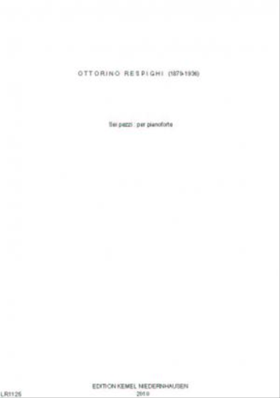 Sei pezzi Piano Solo scores gallery preview page 1