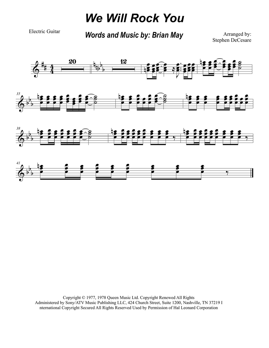 We Will Rock You Trumpet Duet scores gallery preview page 5