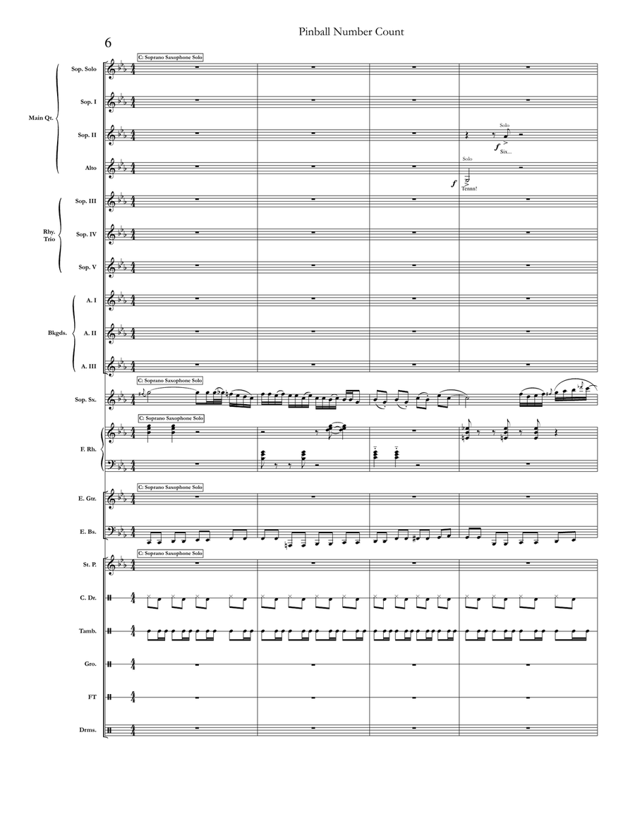 Pinball Number Count Small Ensemble scores gallery preview page 6