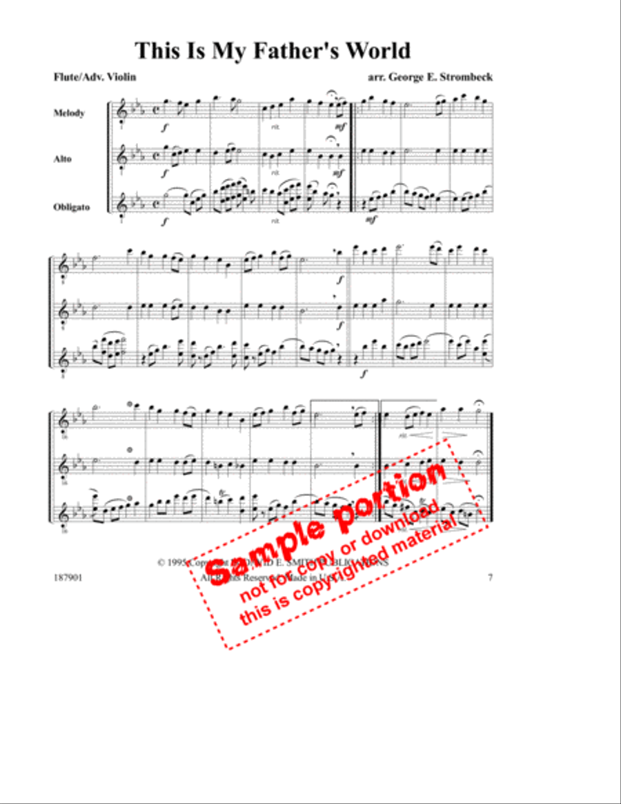 Hymns For Multiple Instruments- Vol. I, Bk2- Flute/Adv. Violin Large Ensemble scores gallery preview page 2