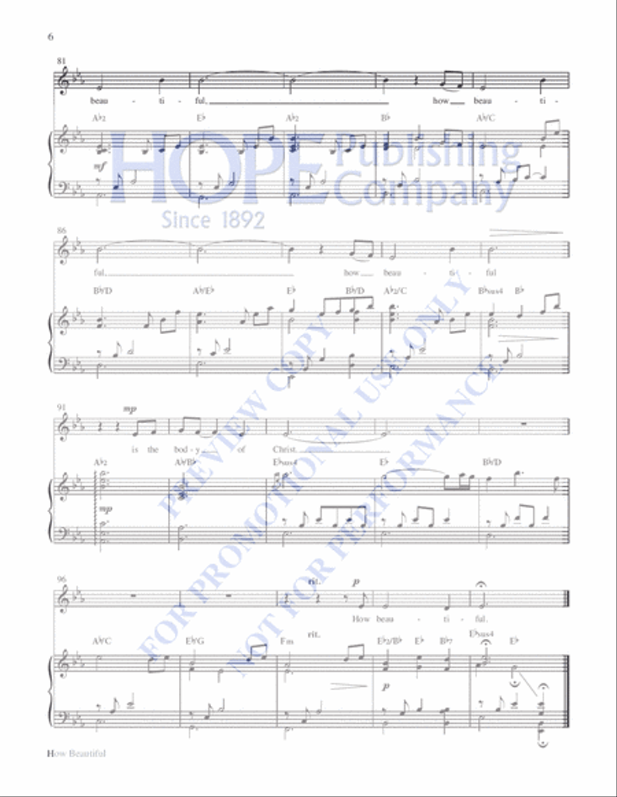 How Beautiful How Beautiful Choir scores gallery preview page 6