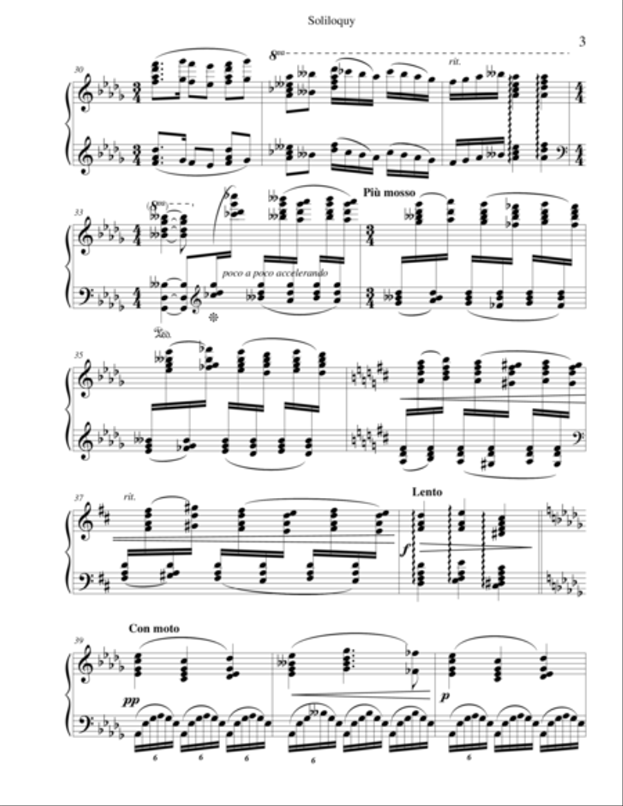 Soliloquy for Piano Solo Piano Solo scores gallery preview page 5