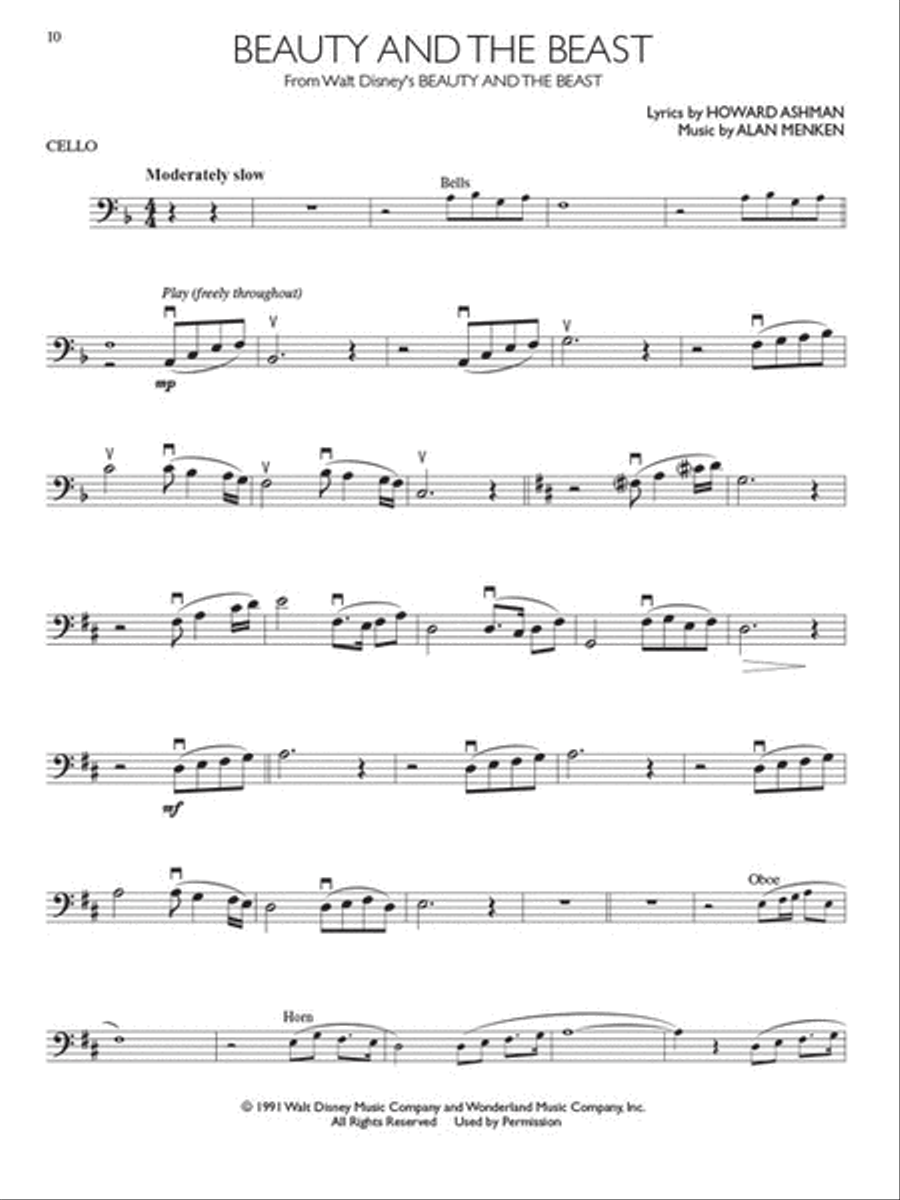 Disney Movie Hits for Cello Collection / Songbook scores gallery preview page 5