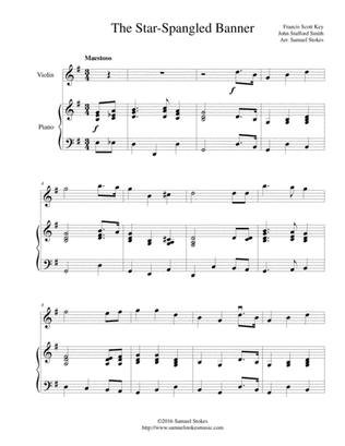 The Star-Spangled Banner - for violin and piano