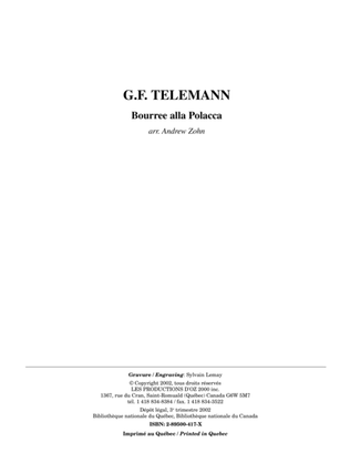 Book cover for Bourree alla Polacca