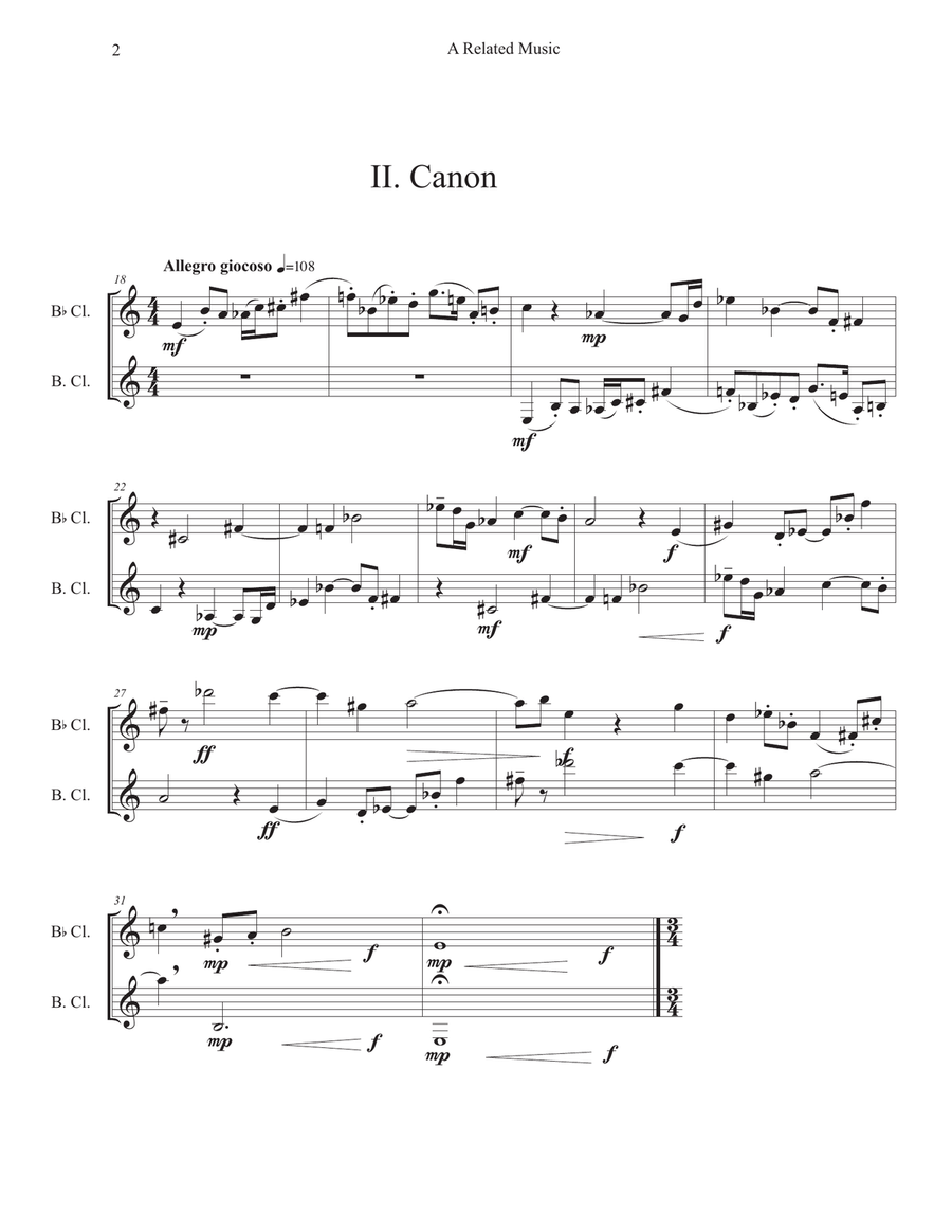 A Related Music A Related Music Woodwind Duet scores gallery preview page 3