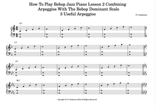 How To Play Bebop Jazz Piano Lesson 2 Worksheets