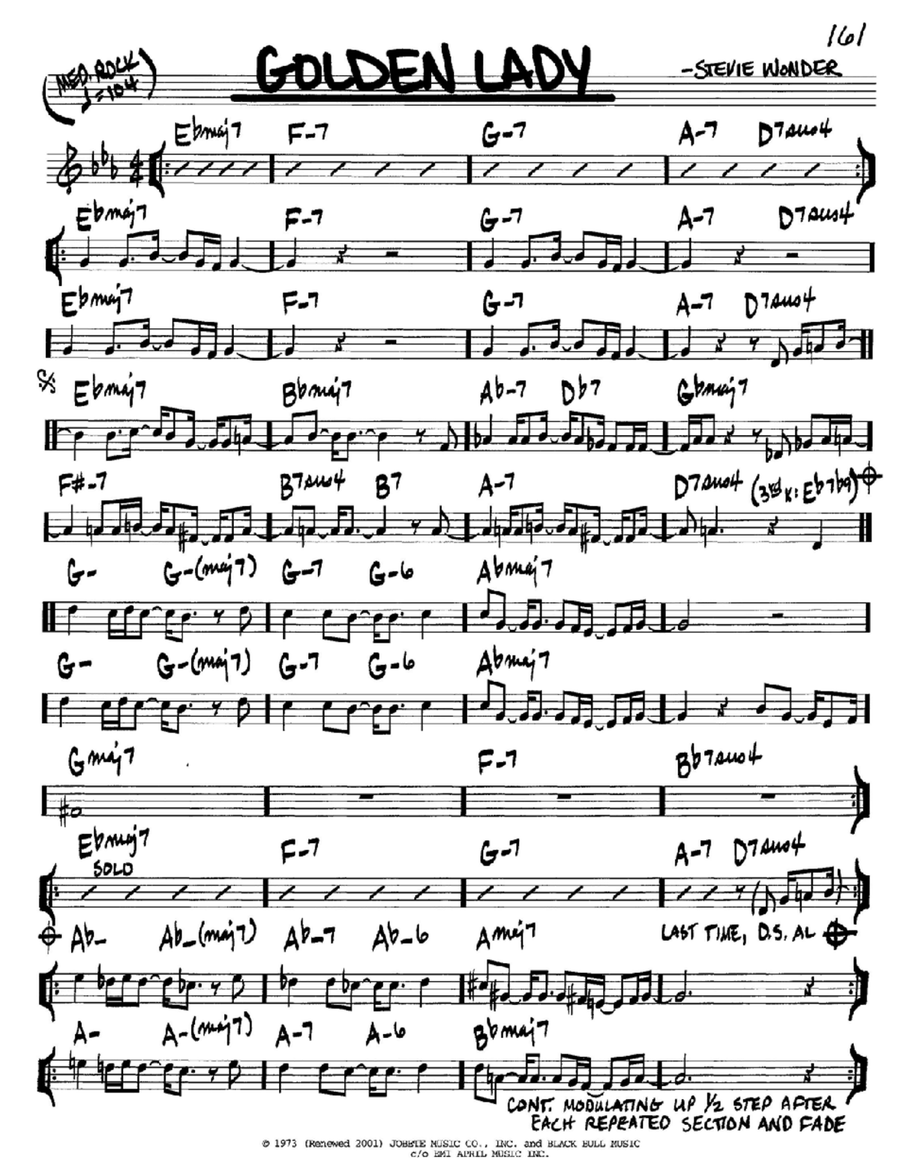 Golden Lady C Instrument scores gallery preview page 1