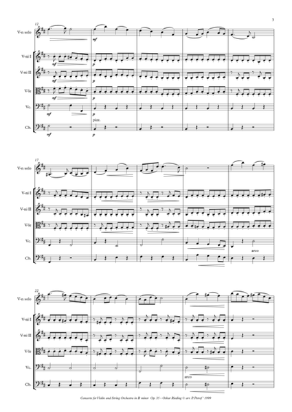 O. Rieding - Concerto for Violin and String Orchestra B minor Op.35 - score and parts