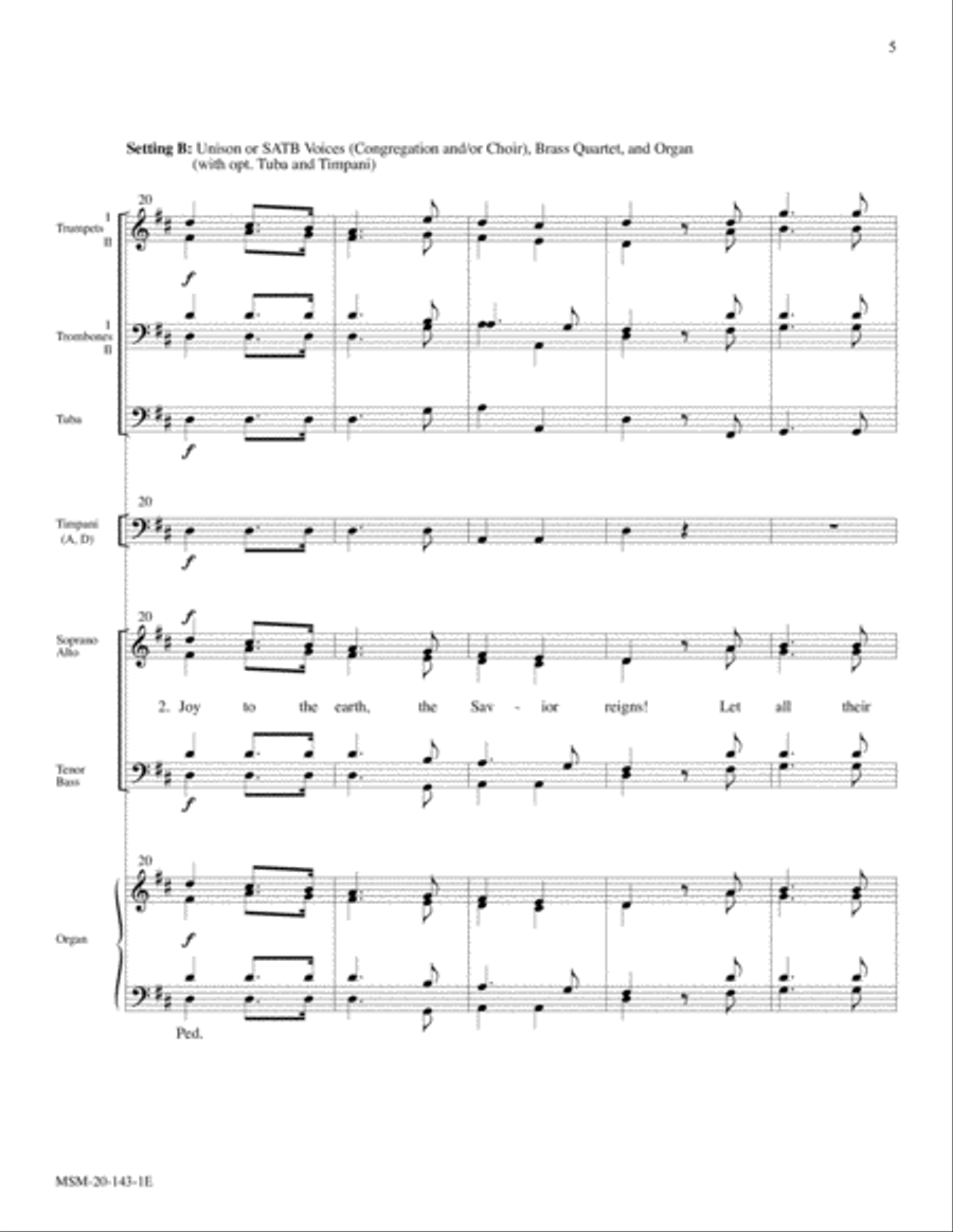 Joy to the World (Antioch) 4-Part scores gallery preview page 5