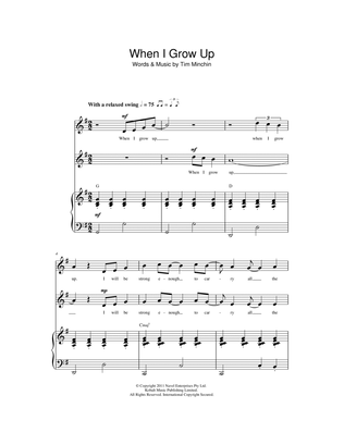 Book cover for When I Grow Up ('From Matilda The Musical')