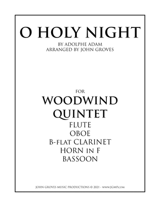 Book cover for O Holy Night - Woodwind Quintet
