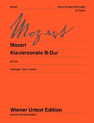 Book cover for Piano Sonata In B-flat Major