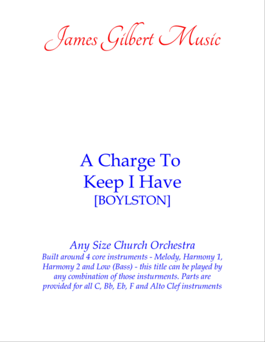 A Charge To Keep I Have Full Orchestra scores gallery preview page 1