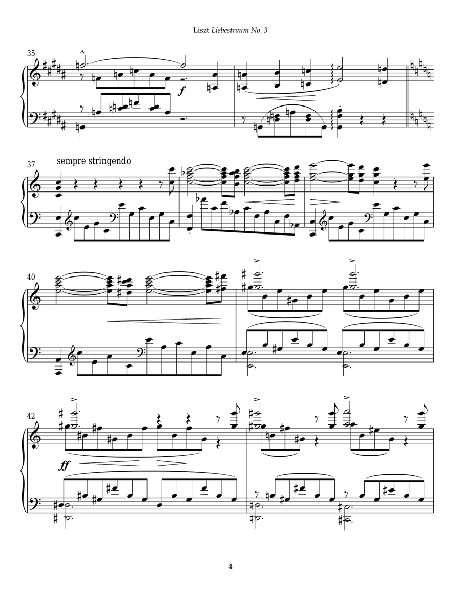 Liebestraum No. 3 Liebestraum No. 3 Piano Solo scores gallery preview page 4