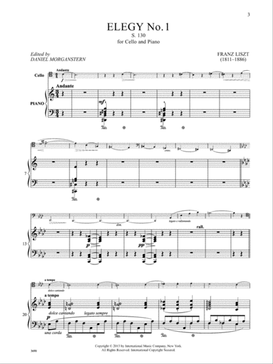 Two Elegies, No. 1 (S. 130) And No. 2 (S. 131) Piano Accompaniment scores gallery preview page 2