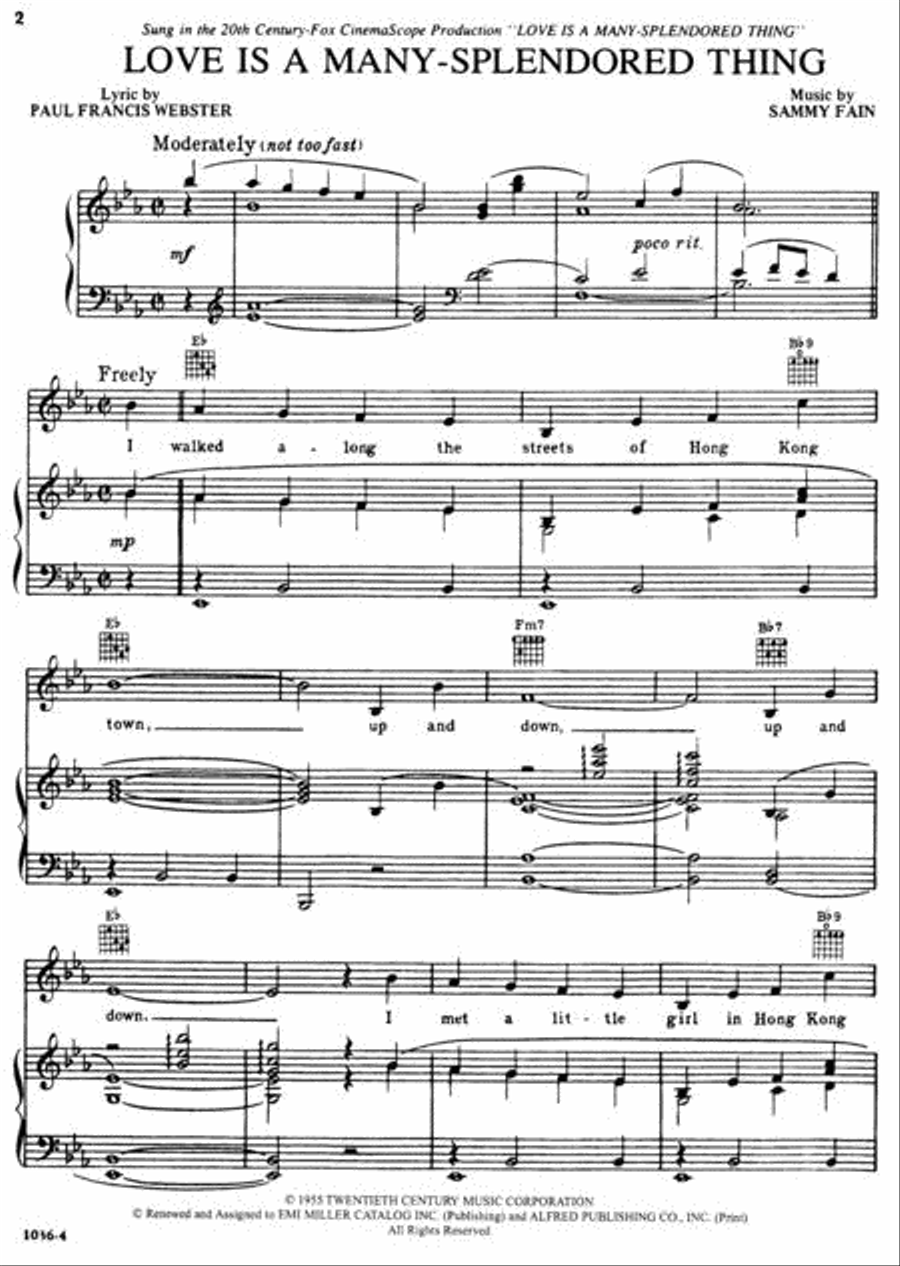 Love Is a Many-Splendored Thing Small Ensemble scores gallery preview page 2