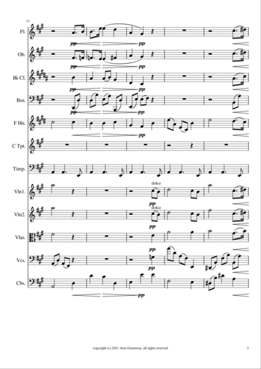 Brahms Intermezzo Opus 118 No. 2, arranged for full orchestra Full Orchestra scores gallery preview page 4
