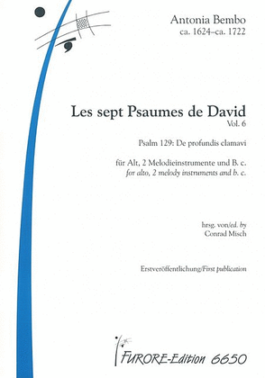 Book cover for Les sept Psaumes de David Vol. 6 Psalm CXXIX: De profundis clamavi (Altus)