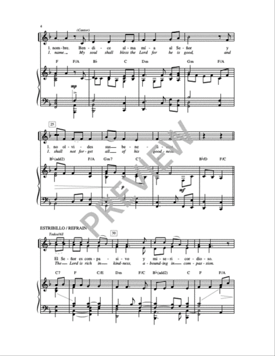 El Señor Es Compasivo (Salmo 103) 2-Part scores gallery preview page 15