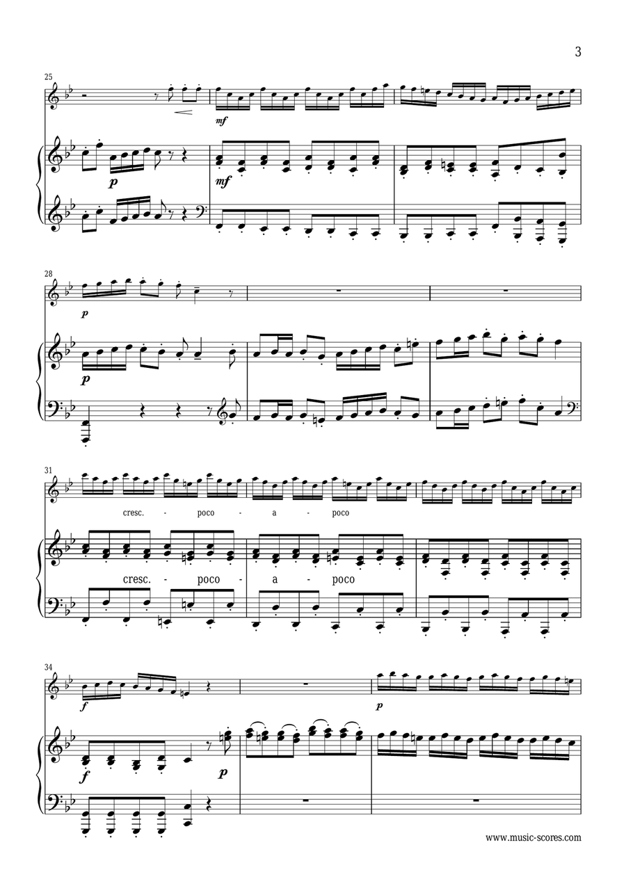 Handel: Arrival of the Queen of Sheba - Violin and Piano Violin Solo scores gallery preview page 3