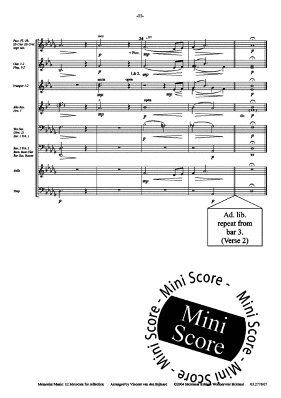 Memorial Music Fanfare Band scores gallery preview page 13