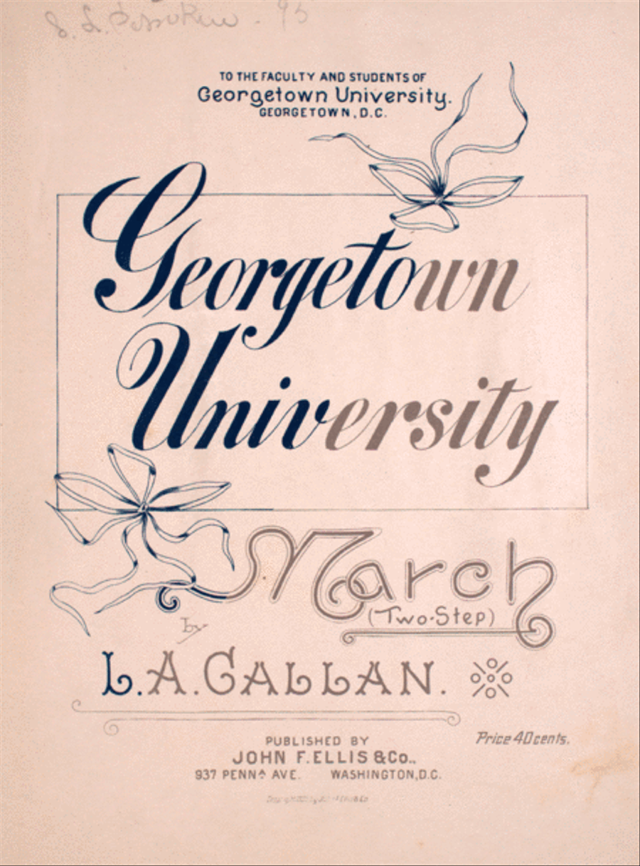 Georgetown University March (Two-Step) Piano Solo scores gallery preview page 1