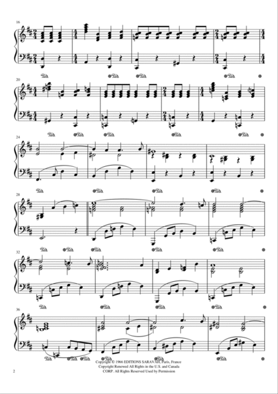 A Man And A Woman (Un Homme Et Une Femme) Piano Solo scores gallery preview page 2
