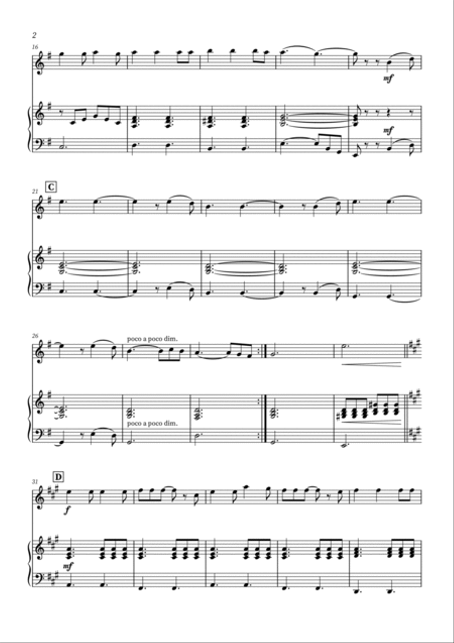 Hallelujah Violin Solo scores gallery preview page 2