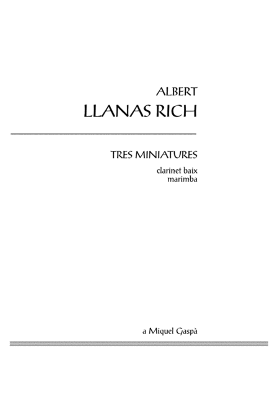 Tres miniatures Small Ensemble scores gallery preview page 3