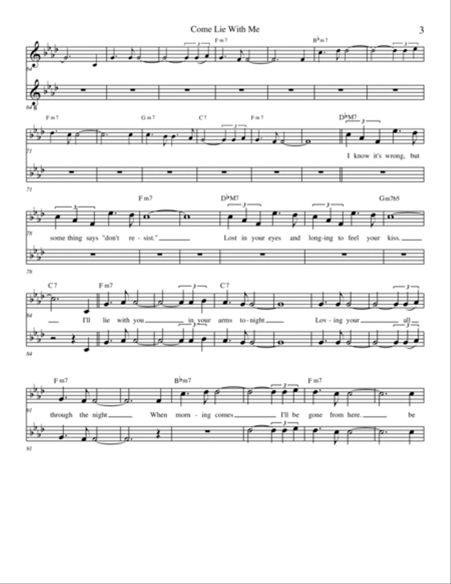 Come Lie with Me (King David and Bathsheba) from 