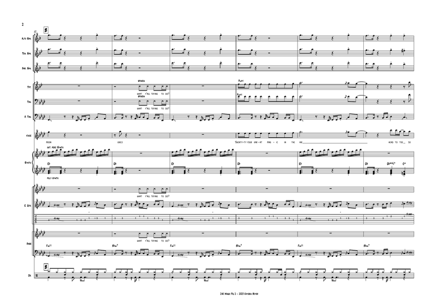24k Magic Jazz Ensemble scores gallery preview page 2