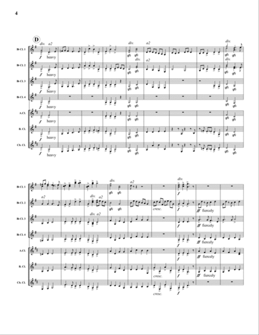Mock Morris Clarinet Choir scores gallery preview page 4