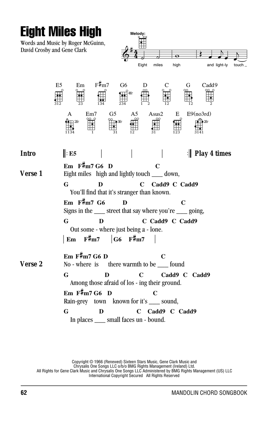 Eight Miles High Eight Miles High Mandolin scores gallery preview page 1